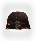 Buy Hand Sewn African Smock Hat (Black with Yellow pattern) from Sabamarketplace.com1